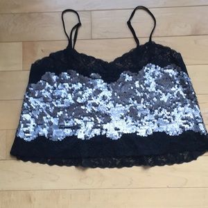 Express Sequin and lace cami